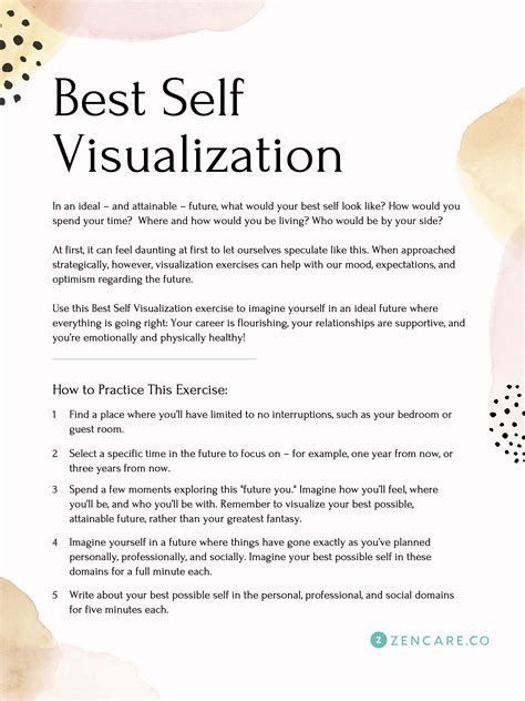Best Possible Self Visualization Exercise .